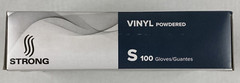 Lot of (9) 100 Count Clear Vinyl Latex-Free Gloves by Strong 73022 Small