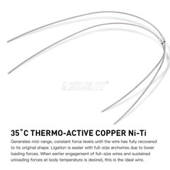 dental rectangular arco cable súper elástico de cobre cu-niti paradas preformada