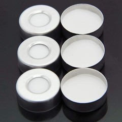 Aluminum Crimp Vial Cap Seal&Natural PTFE/Silicone Septa for Headspace Vial,20mm