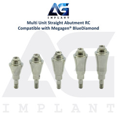 Straight Multi Unit Prosthetic RC Compatible with Megagen® BlueDiamond