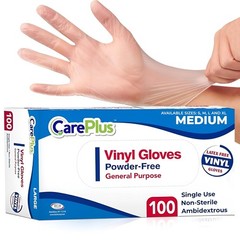 Powder-Free Clear Vinyl Gloves – 100 Count, Water-Resistant, Ambidextrous Fit