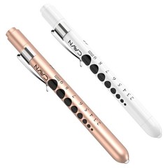 Compact and Lightweight LED Medical Penlights – 2 Pcs with Ruler and Gauge