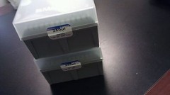 2 x RACKS OF THERMO SCIENTIFIC NONE- STRILE MATRIX 7281. 250ul 77mm TALL TIPS