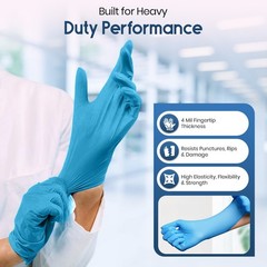 Nitrile Disposable Gloves 4 Mil Powder Free Latex Free Exam Medical Blue 🚀🚀🚀