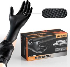 10mil Nitrile Gloves Thick,Industrial Disposable Gloves with Diamond Textured,He