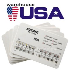 US Dental Orthodontic Bracket Brace Mini /Standard Roth/MBT.022/.018 Hook AZDENT