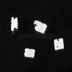 20pcs/Pack Dental Ceramic Braces Bracket 5*5 hooks 3 4 5 Orthodontic MBT.022 A!