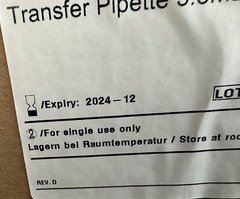 Plastic Transfer Pipet 3.5 ml Draw Large Bulb ~ Pack of 100