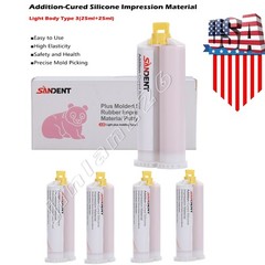 VPS IMPRESSION MATERIAL LIGHT BODY FAST SET 4 x 50 ML HYGEDENT USA +20 Tips