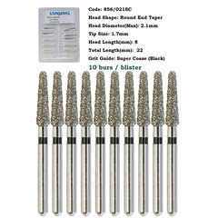 Dental Diamond Burs FG Round End Taper 856 850 Super Coarse Fine High Speed Burr