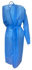 Disposable Isolation Gown SMS Knit Cuff Medical/Dental, 30gsm, Blue,50/100pcs