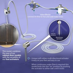 Tapmaster Model 1778 Combination Euro Foot and Cabinet Door Faucet Activator