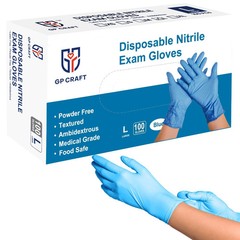 Disposable Nitrile Exam Gloves 100 Pack Medical Powder Latex Free Food Cleaning