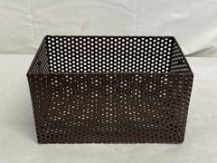 Lab Metal Perforated Test Tube Cleansing Drying Storage Basket 9-5/8 x 6 x 5″
