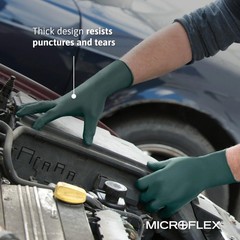 MICROFLEX Dura Flock DFK-608 Thick 11mil Nitrile Gloves for Automotive, After…
