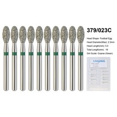 Dental Bur Diamond Burs FG High Speed Round End Taper Cylinder Football Barrel