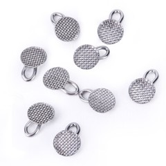 AZDENT Dental Orthodontic Lingual Buttons Bondable Round Rectangular Mesh Base