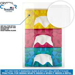 Triple Acrylic Gloves Dispenser, Tissue Box Shelf, Glove Holder Wall Mount, for