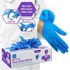 Ambidextrous Disposable Exam Gloves – 100 Count, Latex-Free, Medical & Food Safe