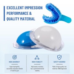 Dental Putty Fast Set VPS Dental Impression Material (400g Base & 400g Catalyst)