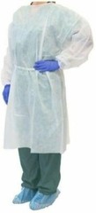 ProCure Isolation Gown White PP Non-Woven Fabric 10pc Universal Size New Sealed