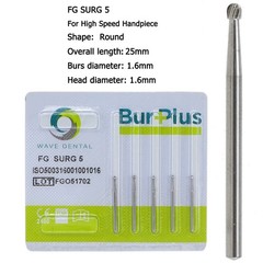 WAVE Dental Round Surgical Burs Carbide Bur High Speed Long FG / FG SURG 2 4 6 8