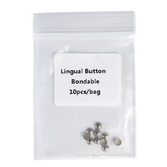 AZDENT Dental Orthodontic Lingual Buttons Metal Bondable Round Base 10pc/pack