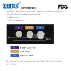 Dentex Dental Universal /Flowable Medium Flow Light Cure Composite Resin Refill