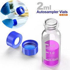 3000x 2ml Autosampler Amber/Clear Glass Vials 9-425 Pre-slit Thread Caps HPLC GC