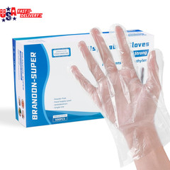 Food Prep Gloves Plastic Food Safe Gloves, Food Handling, One Size Fits Most Po