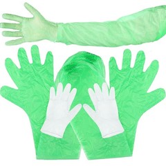 100 Pcs Field Dressing Gloves Deer Hunting Extra Long Disposable Glov…