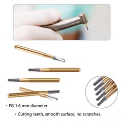 10Pcs Dental Tungsten Carbide Burs Crown Cutter Cutting Transmetal FG 1957
