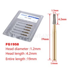 SUPÉR Crosscut Carbide Burs FG1958, Friction Grip, Made in China 100 burs