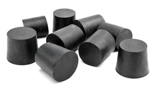 #5 Solid Rubber Stoppers Lab Tapered Plug Cork Fits 1″ ID Various Pack Sizes