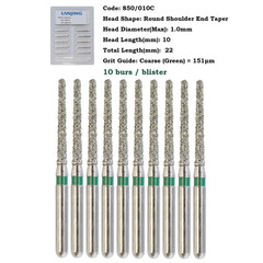 Dental Diamond Burs FG Round End Taper 856 850 Super Coarse Fine High Speed Burr