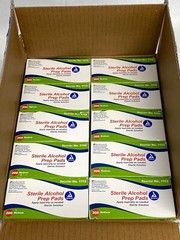 (2000/Cs) DYNAREX Single Use Sterile Alcohol Prep Pads Medium Wipe 10×200/Pk1113