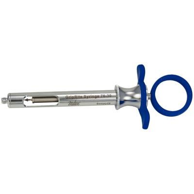 Miltex GripRite Regular Aspirating Syringe with Blue Silicone Grips, Cook-Waite
