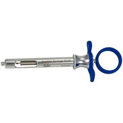 Miltex GripRite Regular Aspirating Syringe with Blue Silicone Grips, Cook-Waite