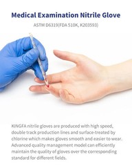 Blue Nitrile Medical Gloves Powder Free & Latex Free Disposable | 3 mil