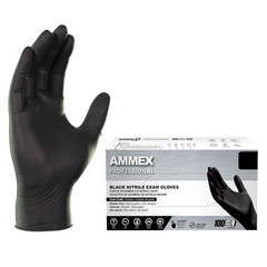 Black Nitrile Disposable Exam Gloves, 3 Mil, Latex & Powder Free, Food-Safe, Tex