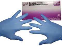 Blue Nitrile Examination Gloves, Small, Medium, Large, or XL – 1000 Count Case
