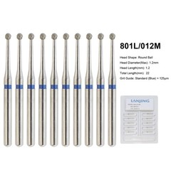 Dental Bur Diamond Burs FG High Speed Round End Taper Cylinder Football Barrel