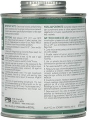 1 Pint Fast-Setting Medium-Bodied Low-VOC PVC Cement for Plumbing & Irrigation