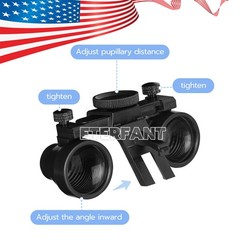 Dental Surgical Headband Binocular Loupes/5W LED Silicone Lightweight Headlamp