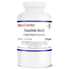 Succinic Acid, High Purity, 99.9%, 100 grams