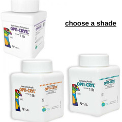 Opti-Cryl Self-Curing Acrylic Resin Powder,1Lb Bottle, choose a shade