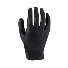 Proworks GL-VN104BKFL Vinyl Powderfree Disosable Gloves, Black, Large, 10 Boxes