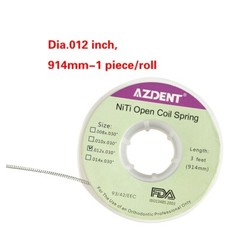 1Pc AZDENT Dental Orthodontic Niti Open Coil Springs Dia.012 inch, 914mm/3 Feet
