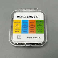50 Pcs Dental Matrix Band 3D Hole Protrusions Matrices 3.5mm-6.5mm Contoured
