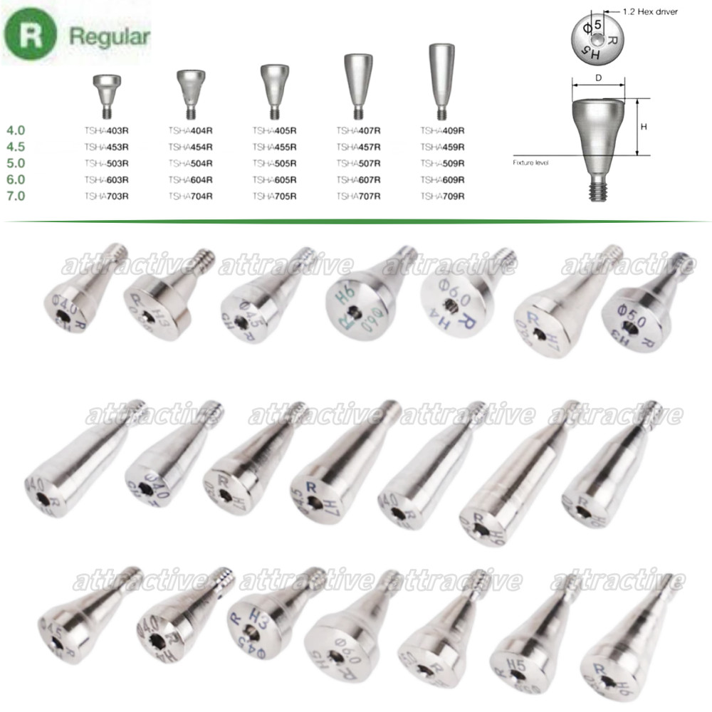 Dental Caps Healing Abutment Cap Regular Platform Fits ostem Hiossen 4/4.5/5/6/7